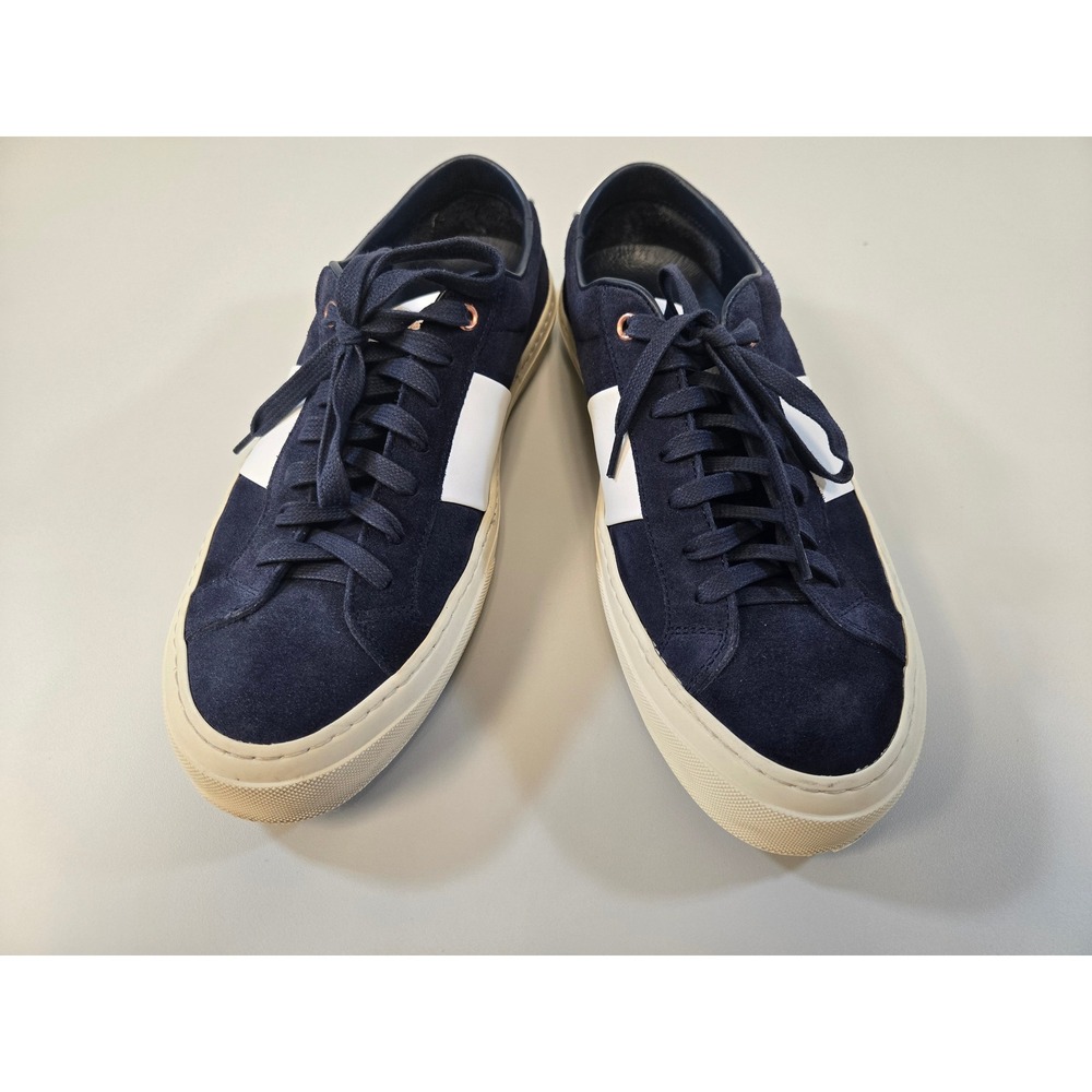 Good Man Brand Navy Blue Suede Low Top Sneakers Made in Italy Mens 11